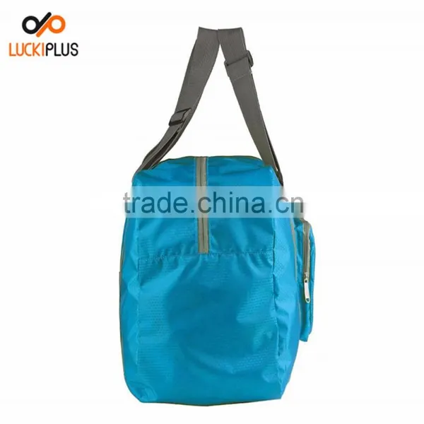 Luckiplus Foldable Travel Duffel Bag Luggage Sports Gym Water Resistant Nylon Blue photo-5