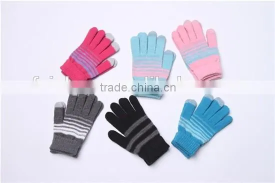 Screen Touch Gloves for Men Women Winter Stripe Gloves Fashion Gloves, 6 Colors photo-6