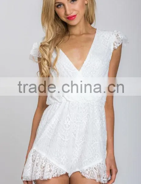 2014 New Design White Jumpsuits Women Lace Jumpsuits All Sex Picture Jumpsuits photo-5