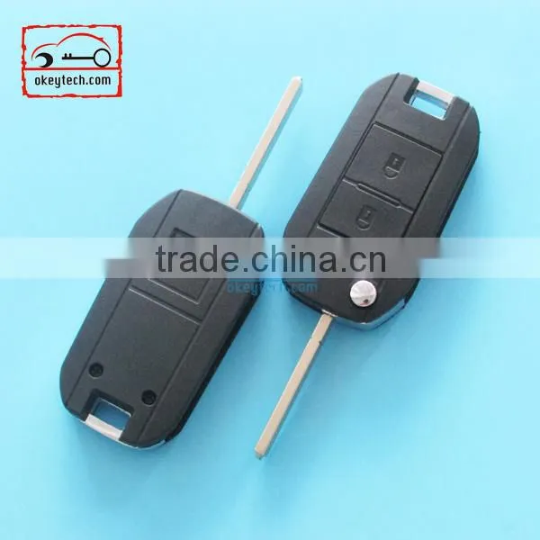 Okeytech Peugeot 206 Modified Flip Remote 2 Button Key Shell Car Key for Peugeot 508 Romote Key Shell photo-2