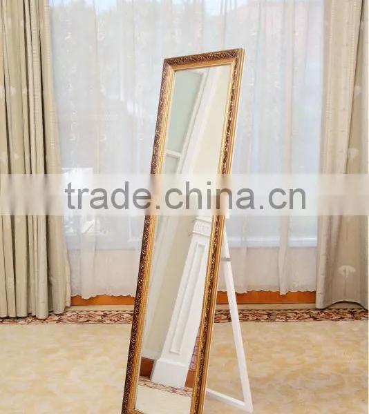 European Style Antique Furniture Gymsum Embossed Standing Mirror