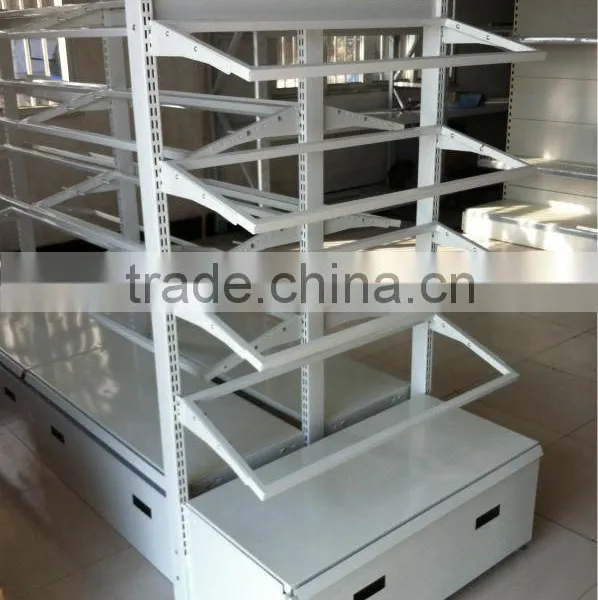 White Color Single Side Goods Shelf Grocery Goods Shelf Bracket Shelf
