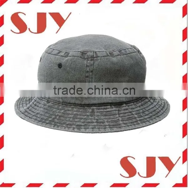 Demin Jeans Cotton Sun Fishing Floppy Bucket Hat Cap photo-2