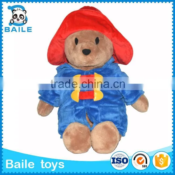 High Quality Plush Stuffed Teddy Bear Toy With Hat and Cloth