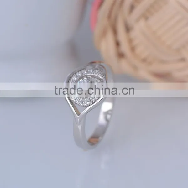 Wholesale 925 Sterling Silver Ring Evil Eye Micro Zircon Pave Setting Ring photo-2