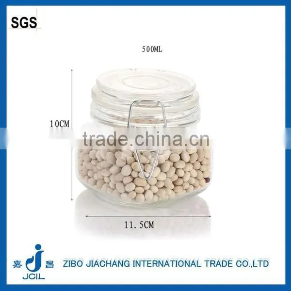 2015 New Style Mason Jar Hot Selling Airtight Storage Glass Jar High Transparency Stainless Steel Mason Jar photo-2