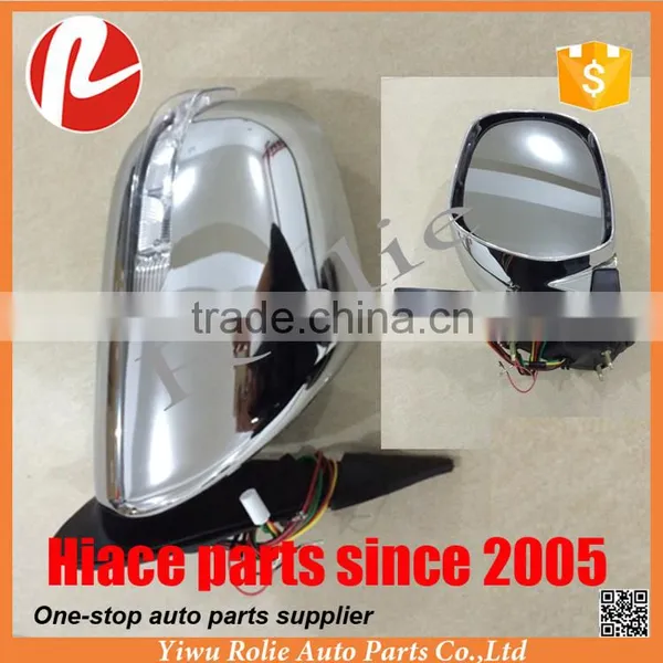 Auto Body Parts Chrome LED Electric Folding Side Mirror for Toyota Hiace 2005-2016 Accessories