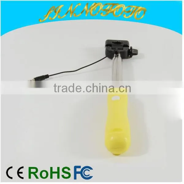 Bluetooth Wireless Durable Metal Shaft Wired New Extendable Mobile Colourful Selfie Stick