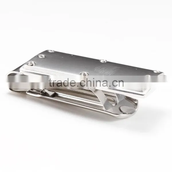 Silver Color Stainless Steel Money Clip Credit Card Holder