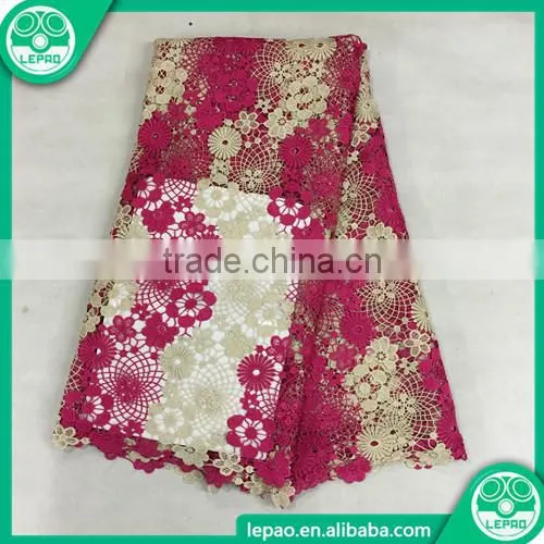 Sun Flower Lace Fabric,wedding Dresses Lace Fabric,embroidery Water Soluble Lace Fabric Factory photo-2