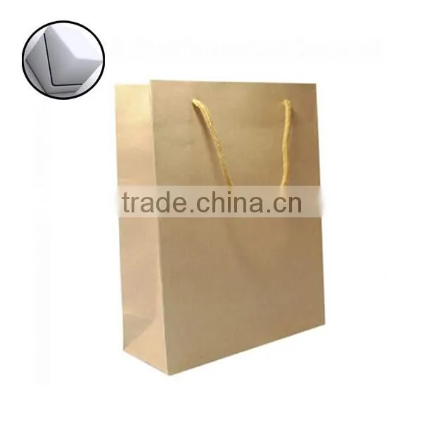 Lamination Biodegradable Popular Shopping Paper Bag Promotional Gold Foil Logo photo-2