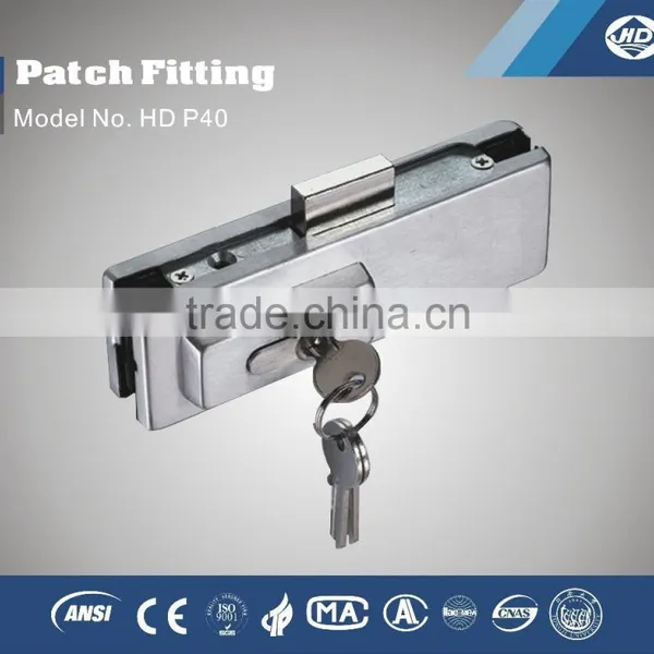 US 10 Glass Door Patch Lock Fitting