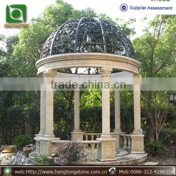 High Quality Carved White Marble Column Gazebo photo-4