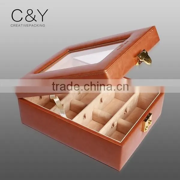 Hot Sale Brown PU Leather Spectacle Storage Case photo-5