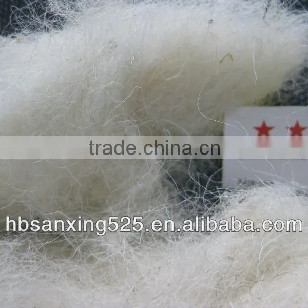100% Sheep Wool Waste 34-35mic, 30-50mm, Natural White Color photo-2