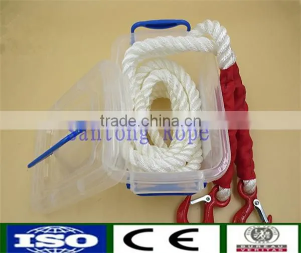 Nylon Twisted Pre-spliced Tow Rope Winch Rope With Hooks photo-4