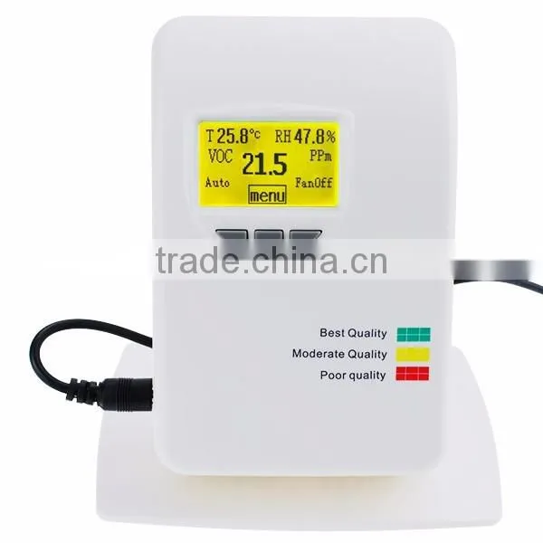 Wallmount Desktop Gas Detector Air Quality Meter VOC Tester Humidity Temperature Display Color Indicator photo-4