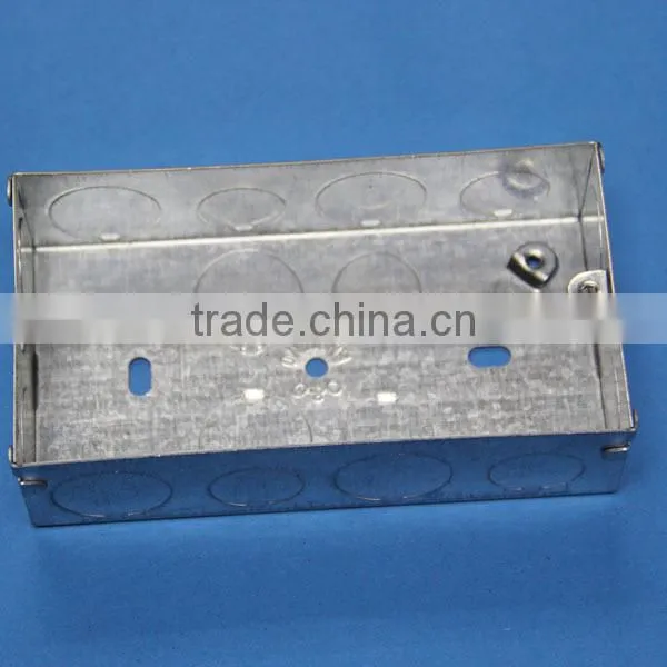 BS4662 Standard 3x6 Two Gang GI Box 35mm Deep Switch Wall Box photo-3