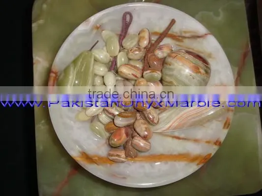 NATURAL ONYX FRUITS PLATES HANDICRAFTS
