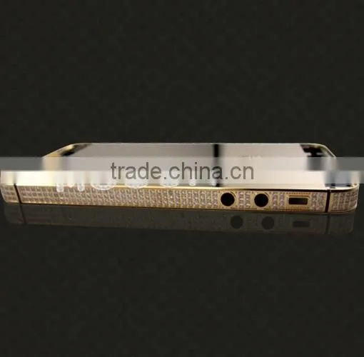 Big Sale Luxury 24k Gold Plating Diamond Original Back Case for Iphone 5S photo-6
