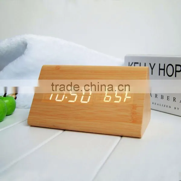 YIWU HUIXUAN Wholesale Smart Led Wood Clock for Home Decoration photo-4