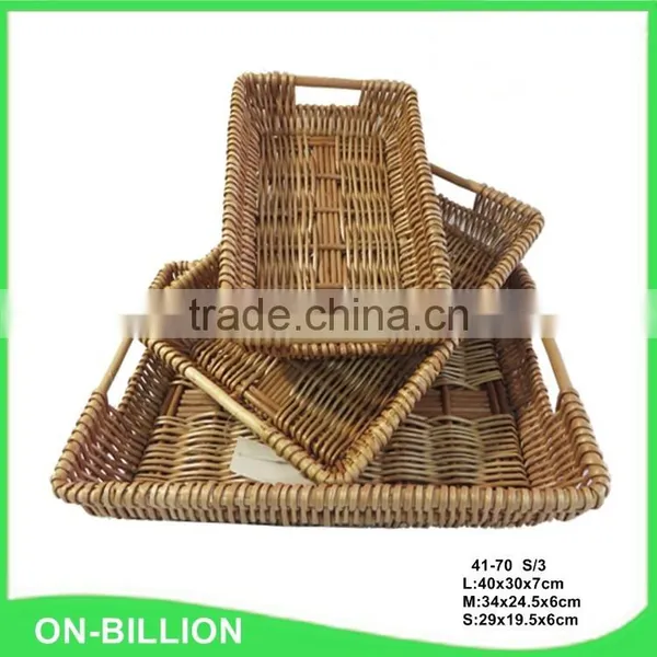 Handmade Wicker Woven Pantry Storage Basket photo-3