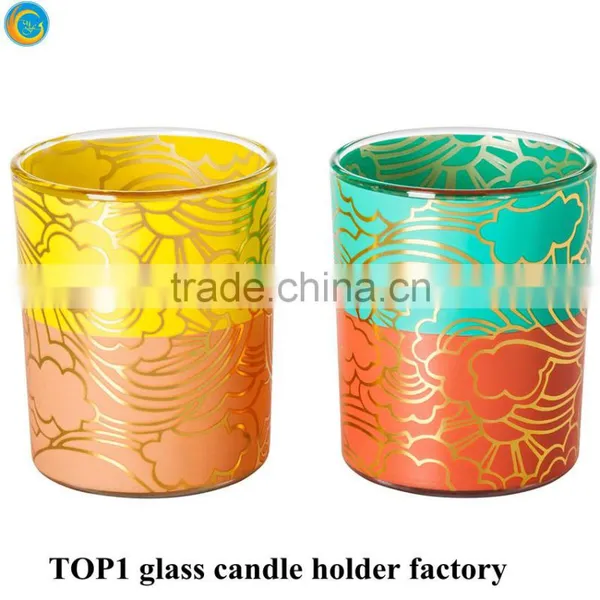 Rose Gold Mercury Glass Candlestick Holders photo-6