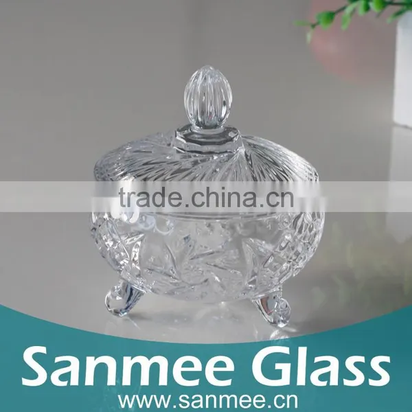 Transparent Quality Glass Candy Bowl Glass Sugar Bowl photo-2