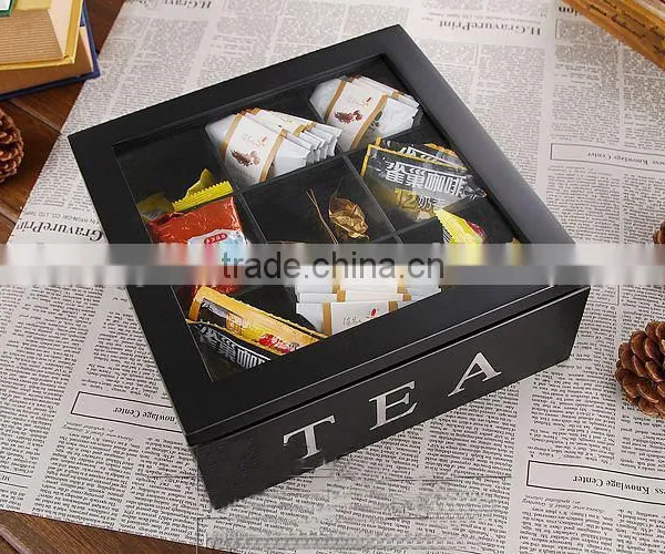 Personalized Logo Printed Watch Wooden Box Storage With 10 Grids photo-3