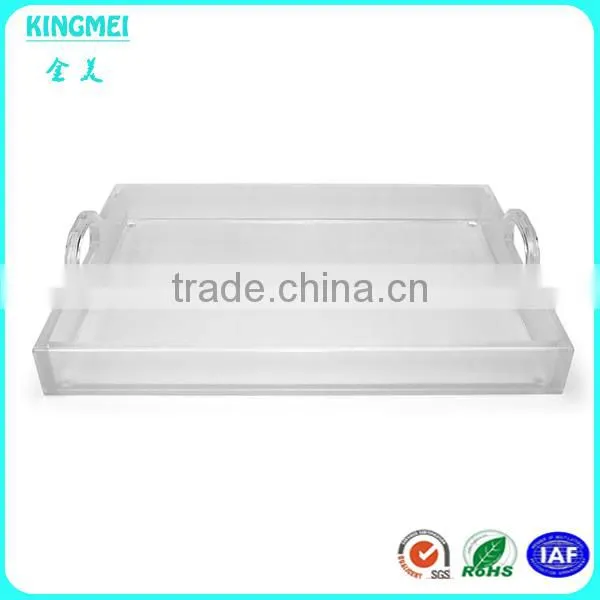 Kingmei OEM Thickened Rectangle Tabletop Acrylic Towel Tray photo-3