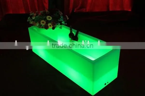 120*40*40cm Rechargeable RGB 16 Colors Changing Led Long Ice Pot / Bucket photo-3