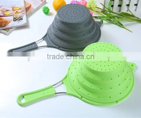 Food Grade Material Foldable Silicone Washing Up Bowl,Silicone Strainer photo-4