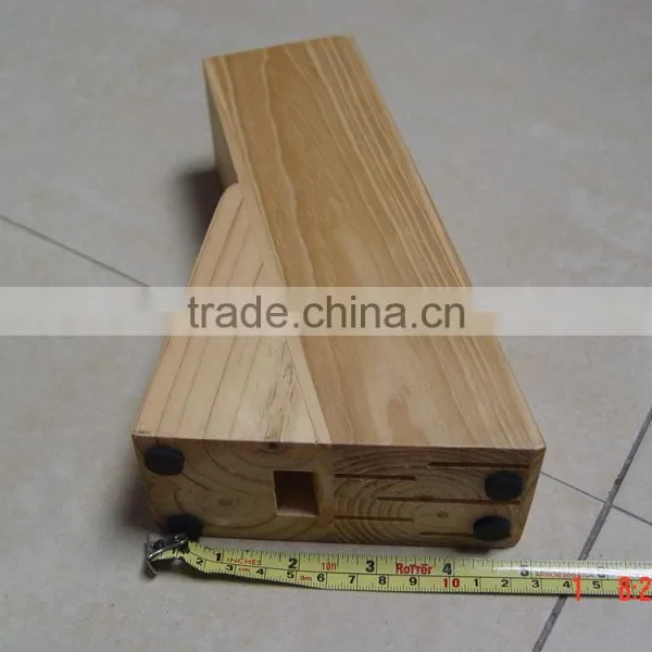 Regular 5- Slots Cheap Solid Pine Wood Knife Block, Stand, Holder photo-3