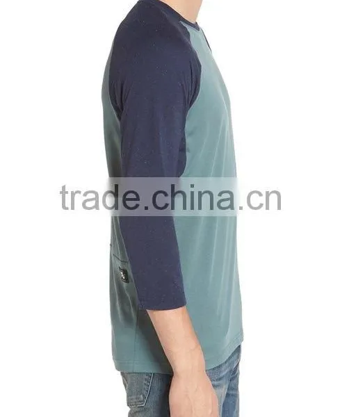 3/4 Sleeve Raglan T-Shirt for Men's High Quality Blank Printed T-shirts Wholesale Custom Manufacturer photo-3
