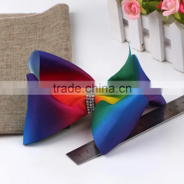New Born Hair Bow Big Ribbon Bow With Alligator Clip photo-5