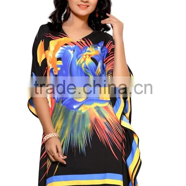 New Design Canvas Crepe Digital Printed Kaftan / Poncho/children Kaftan photo-2