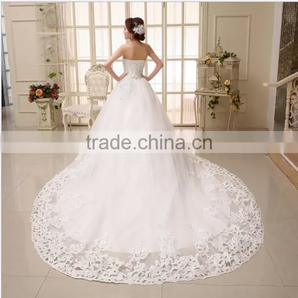 Wholesale Bridal Wedding Dress 2016 New Korean Version Sweet Elegant Princess Tail Wedding photo-2