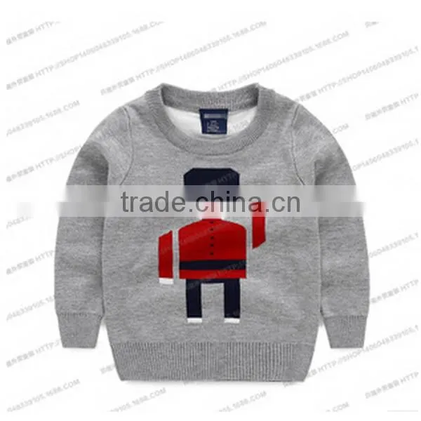 Garment Knitted Baby Wear Boys Sweater Boys Long-sleeved Cotton Crochet Sweater Pullover photo-2