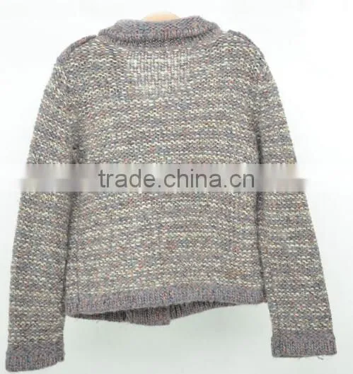 Hand Knitted Kids Cardigan Wool Sweater Knitting Design For Girl photo-2