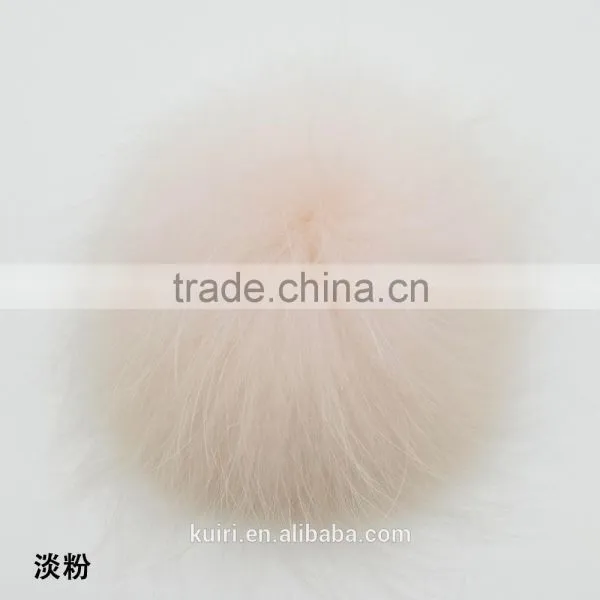 China Handmade Fox Pom Poms With 12cm for Beanie Hat photo-6