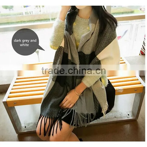 1pc Different Color Choice Super Long Colorful Winter Warm Knitting Stitching Scarf,shawl photo-6