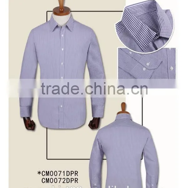 100% Cotton Checked Long Sleeve Button up Collar Made to Measure Custom Mens Dress Shirt photo-2