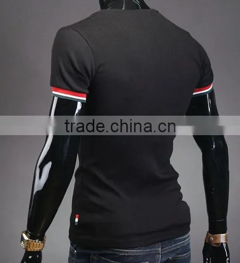 Wholesale Fashion Casual V Neck Men Tshirt Made in China photo-6