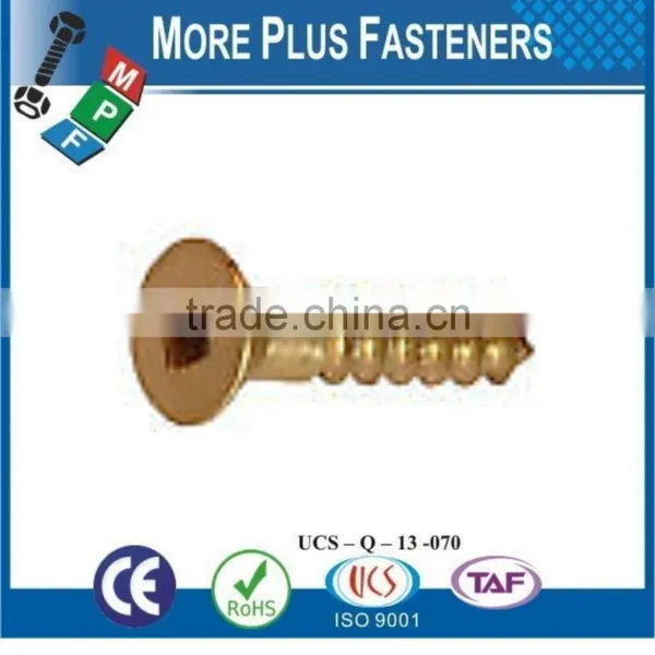 Made in Taiwan Zinc Plated Silicon Bronze Solid Brass Flat Head Square Drive Robertson Wood Screw photo-4