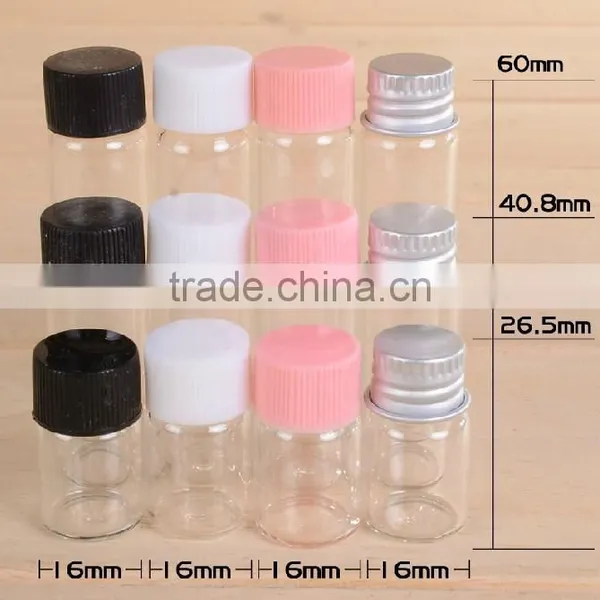 16mm Clear Glass Wishing Bottle With Cork Stopper and Test Tube for Lab photo-5