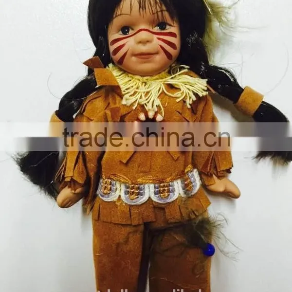 Mini Girl Doll Indian Girl Porcelain Doll