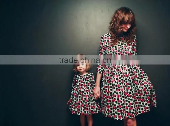 2015 New Design for Mommy and Daughter Maxi Dress photo-2