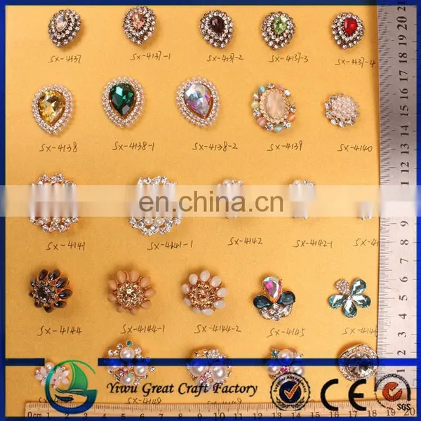 26mm Shining Gold Rhinestone Button With Shank/flat Back for Garment photo-3