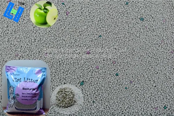 Less Dust and Strong Odor Control Bentonite Cat Litter Added Apple Scent photo-2