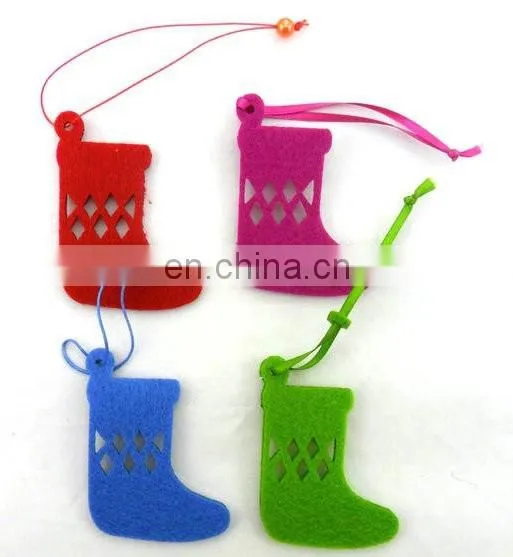 Custom Colorful Xmas Christmas Tree Felt Decoration Hanger photo-2